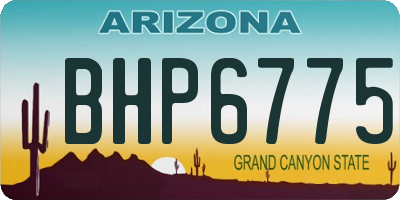 AZ license plate BHP6775