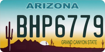AZ license plate BHP6779