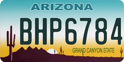 AZ license plate BHP6784