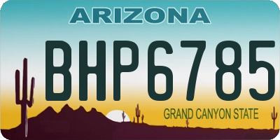 AZ license plate BHP6785