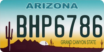 AZ license plate BHP6786