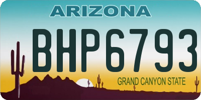 AZ license plate BHP6793