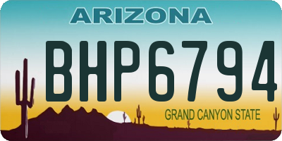 AZ license plate BHP6794