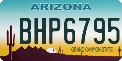AZ license plate BHP6795