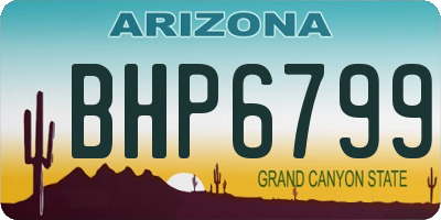 AZ license plate BHP6799