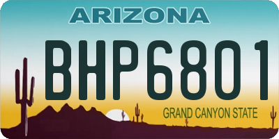 AZ license plate BHP6801