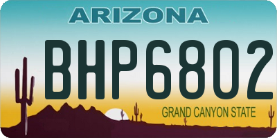 AZ license plate BHP6802