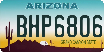 AZ license plate BHP6806