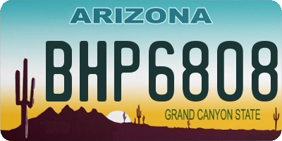 AZ license plate BHP6808
