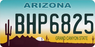 AZ license plate BHP6825