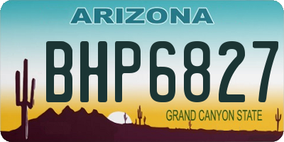 AZ license plate BHP6827