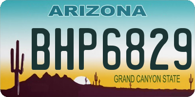 AZ license plate BHP6829