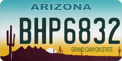 AZ license plate BHP6832