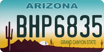 AZ license plate BHP6835