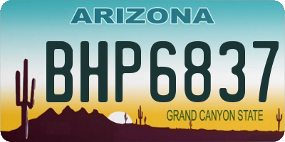 AZ license plate BHP6837