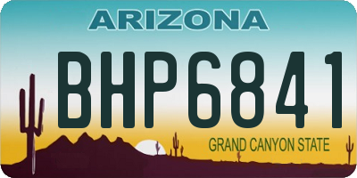 AZ license plate BHP6841