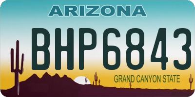 AZ license plate BHP6843