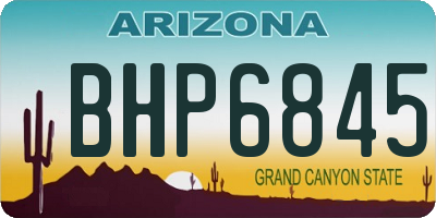 AZ license plate BHP6845