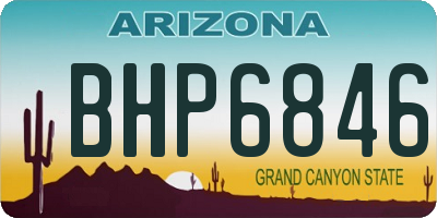 AZ license plate BHP6846
