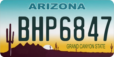 AZ license plate BHP6847