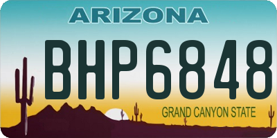 AZ license plate BHP6848