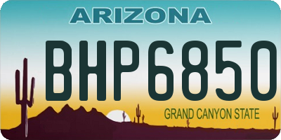 AZ license plate BHP6850