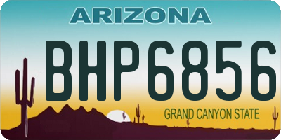AZ license plate BHP6856