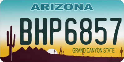 AZ license plate BHP6857