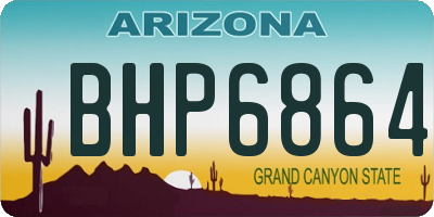 AZ license plate BHP6864