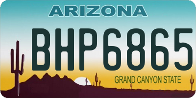 AZ license plate BHP6865
