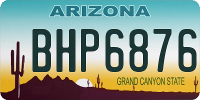 AZ license plate BHP6876