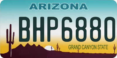 AZ license plate BHP6880