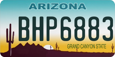 AZ license plate BHP6883