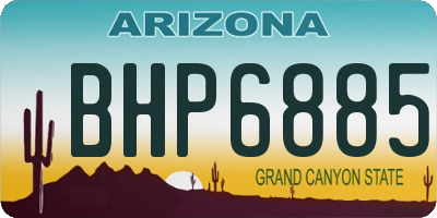 AZ license plate BHP6885