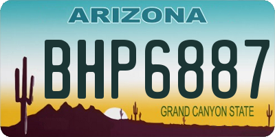 AZ license plate BHP6887