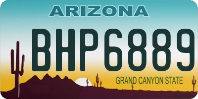 AZ license plate BHP6889