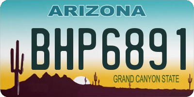 AZ license plate BHP6891