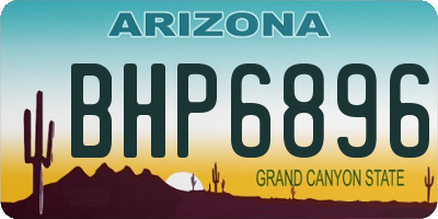 AZ license plate BHP6896