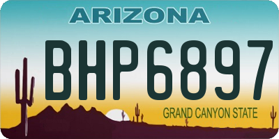 AZ license plate BHP6897