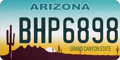AZ license plate BHP6898