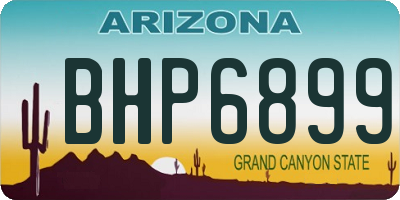 AZ license plate BHP6899