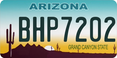 AZ license plate BHP7202