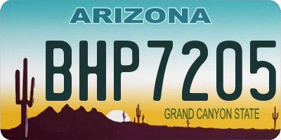 AZ license plate BHP7205