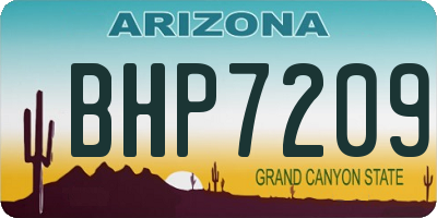 AZ license plate BHP7209