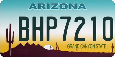 AZ license plate BHP7210
