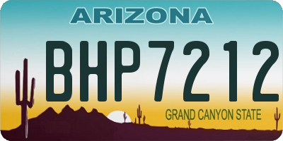 AZ license plate BHP7212