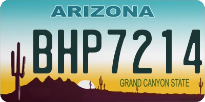 AZ license plate BHP7214