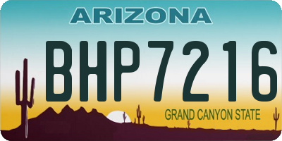 AZ license plate BHP7216