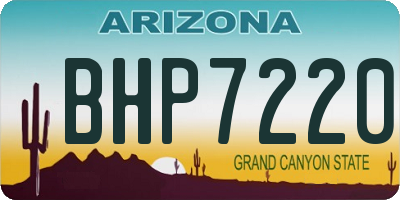 AZ license plate BHP7220