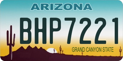 AZ license plate BHP7221
